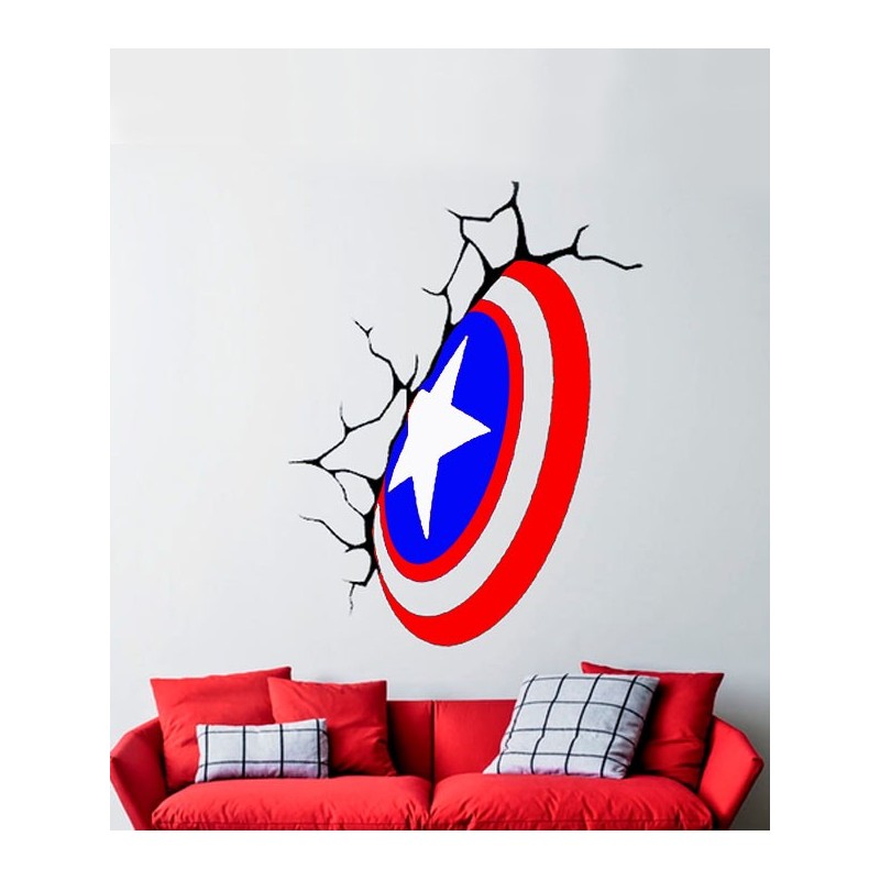 Captain America Waterproof Decal / Sticker for room