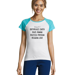 Birthplace earth - Race Human baseball γυναικείο t-shirt