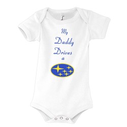My Daddy drives a Subaru onepiece baby suit