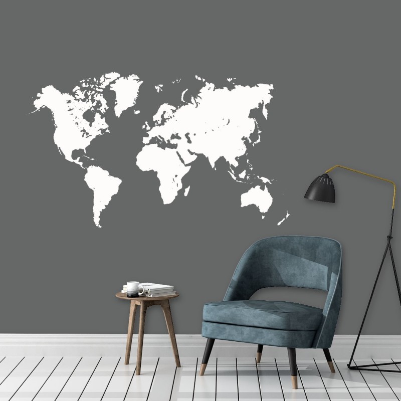 World map Waterproof wall Decal - Sticker