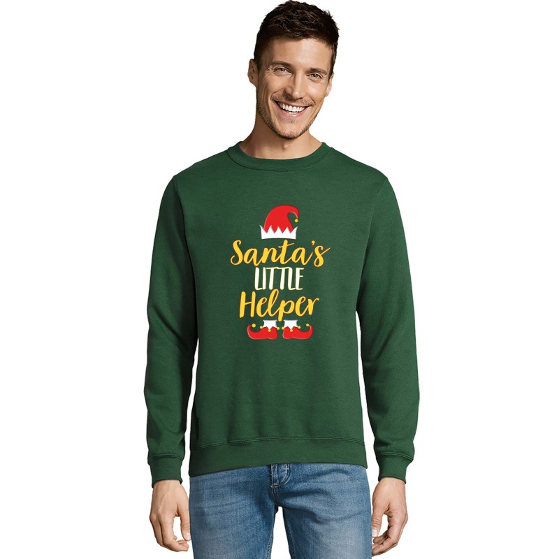 Santa's little helper, elf green sweatshirt