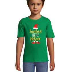 Santa's little helper πράσινο παιδικό μπλουζάκι