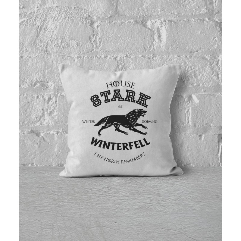 white Game of Thrones House Stark throw pillow