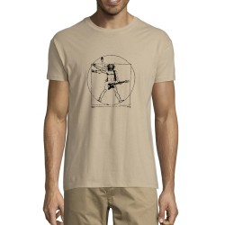 Vitruvian guitar player, Rock guitar. Unisex T-Shirt