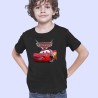Μαύρο παιδικό μπλουζάκι Cars McQueen και όνομα παιδιού