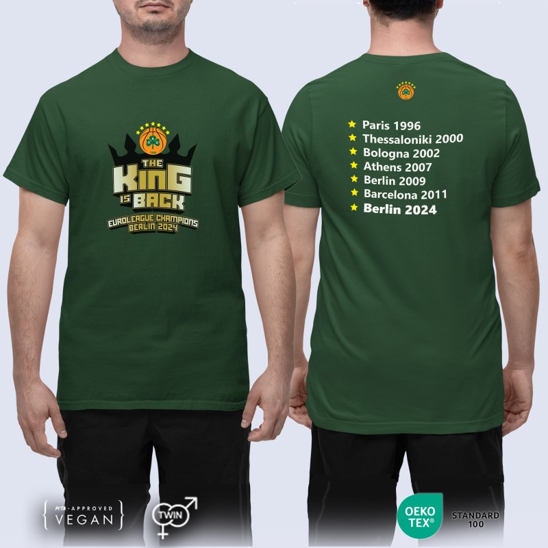 Golf Green Unisex T-shirt - PAO BC - The King Is Back Golf Green Unisex T-shirt - PAO BC - The King Is Back