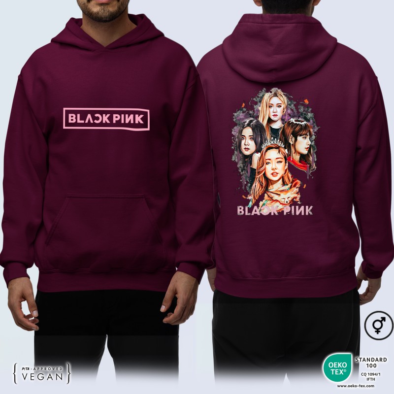 Black Pink unisex hoodie sweater