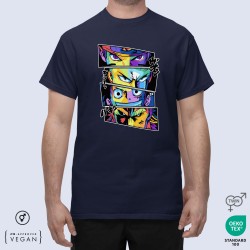 Anime heroes unisex navy μπλουζάκι