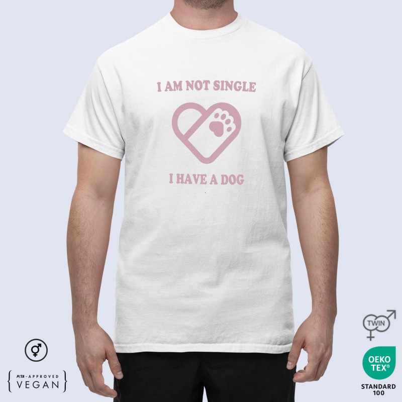 I Am Not Single I Have a Dog Valentine's Day T-Shirt ροζ