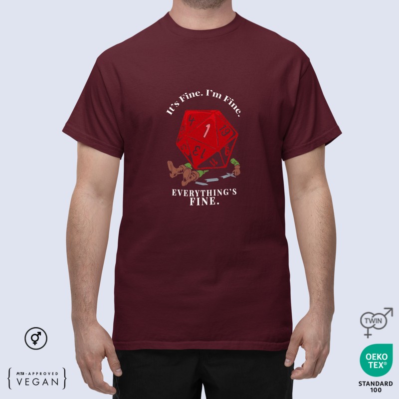 I am Fine Dice D&D Unisex T-Shirt