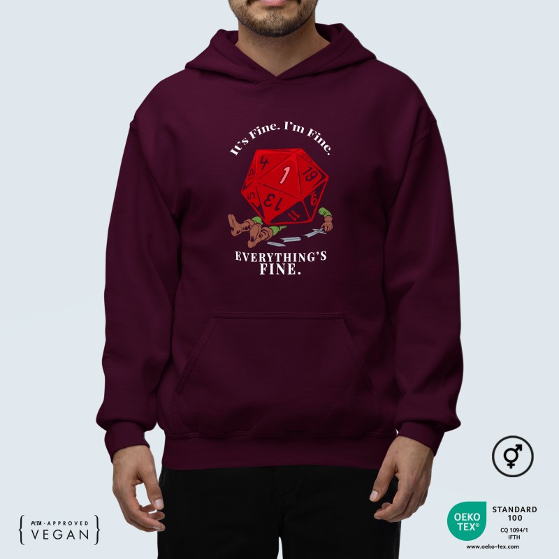 I am Fine Dice D&D Unisex Hoodie