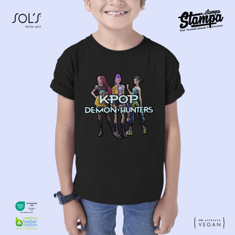 Μαύρο K-Pop Demon Hunters Kids T-Shirt