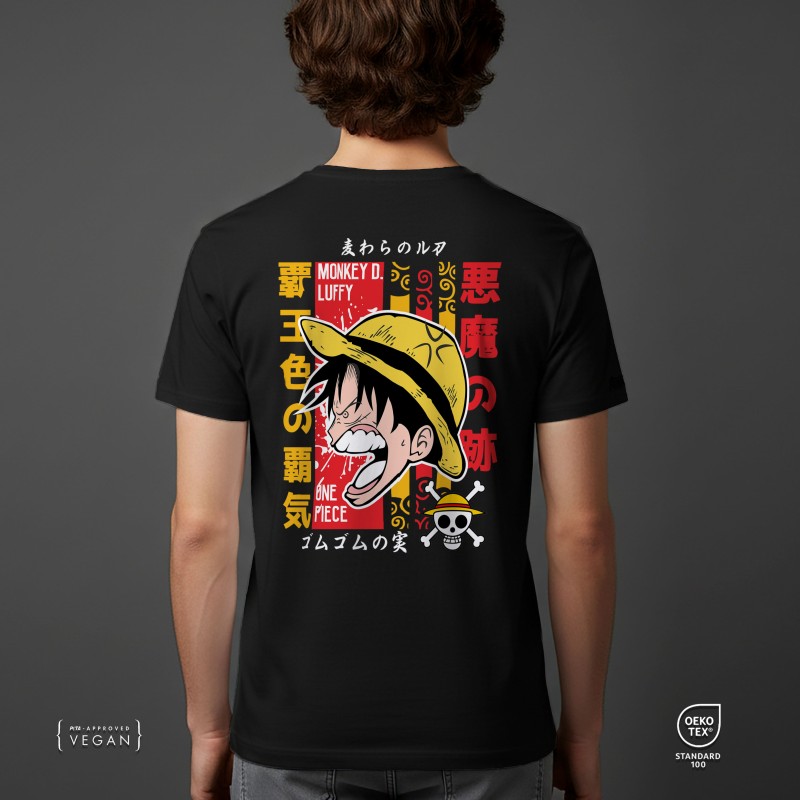 OnePiece cartoon face D. Luffy Unisex t-shirt