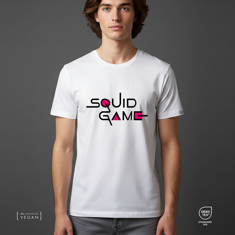 Άσπρο Unisex t-shirt Squid game logo