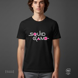 Μαύρο Unisex t-shirt Squid game logo