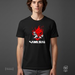 Μαύρο Unisex μπλουζάκι Samurai Cyberpunk 2077