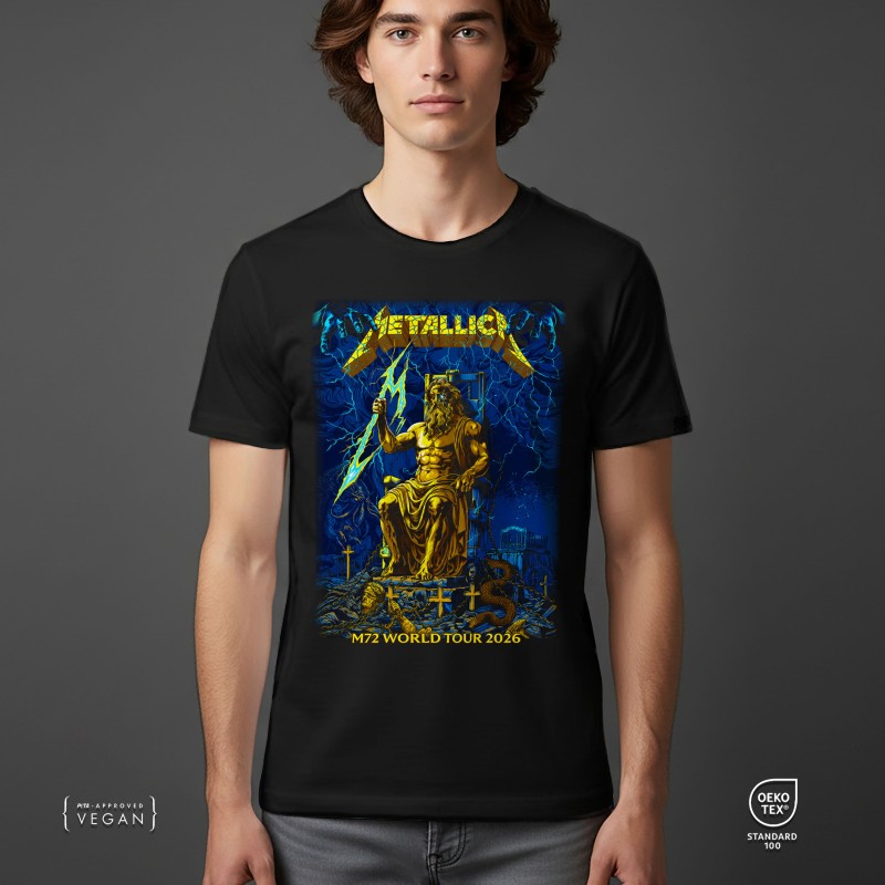 Metallica M72 Greece tour Zeus black unisex t-shirt