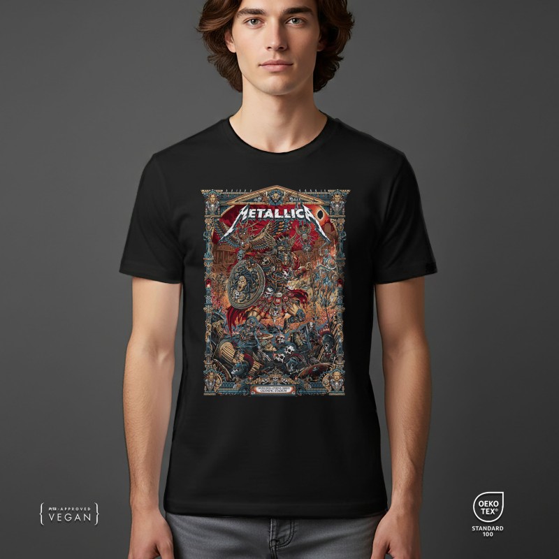 Metallica M72 Greece tour Medusa black unisex t-shirt