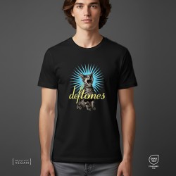Deftones band Adrenaline cat unisex t-shirt Μαύρο