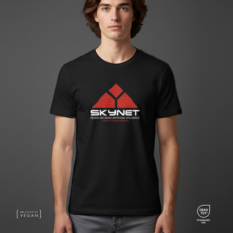 Skynet Terminator Unisex μπλουζάκι Μαύρο