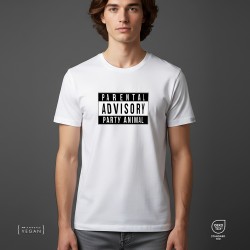 Parental Advisory Party animal Unisex μπλουζάκι Λευκό