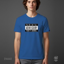 Parental Advisory Party animal Unisex t-shirt Royal Blue
