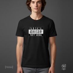 Parental Advisory Party animal Unisex t-shirt Black