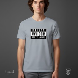Parental Advisory Party animal Unisex t-shirt Pure Grey