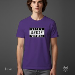 Parental Advisory Party animal Unisex t-shirt Dark Purple
