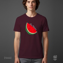 FREE Palestine watermelon Unisex t-shirt Burgundy