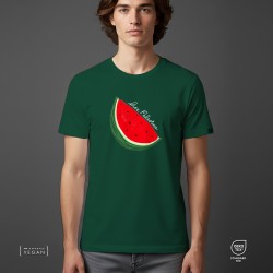 FREE Palestine watermelon Unisex t-shirt Bottle Green