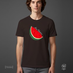 FREE Palestine watermelon Unisex t-shirt Chocolate