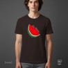 FREE Palestine watermelon Unisex t-shirt Chocolate