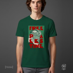 Free Palestine Unisex T-Shirt Bottle Green