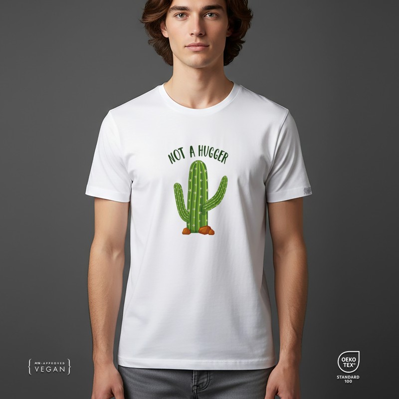 Not a Hugger Unisex T-Shirt Λευκό