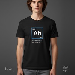 Ah The Element of Surprise Unisex T-Shirt Μαύρο