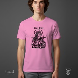 "I'm Fine" Quote Unisex T-Shirt Orchid Pink