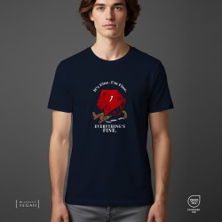 I am Fine Dice D&D Unisex T-Shirt French Navy