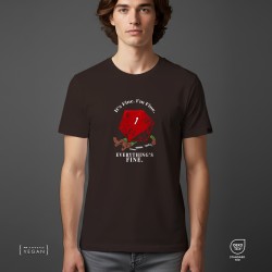I am Fine Dice D&D Unisex T-Shirt Chocolate