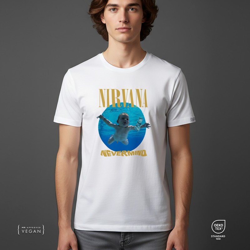 Nirvana Nevermind Unisex T-Shirt Λευκό