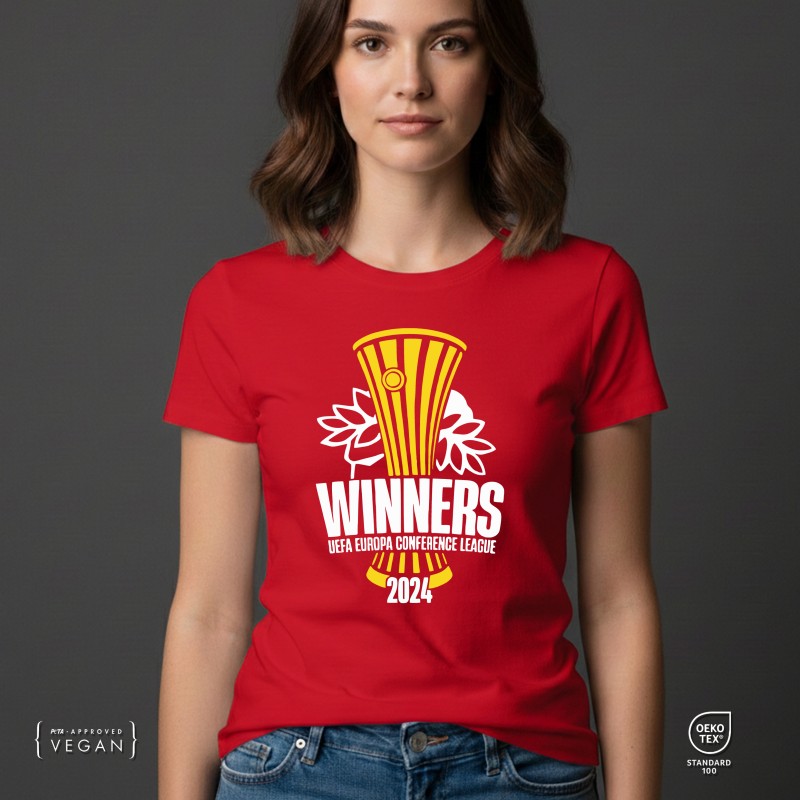 Ολυμπιακός 2024 Conference Winners Γυναικείο Tshirt Κόκκινο