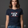 Fuck ICE women's crewneck t-shirt French Navy
