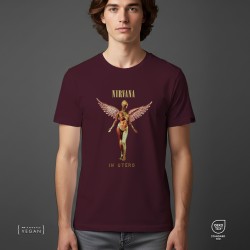 In Utero Nirvana Unisex T-Shirt Burgundy