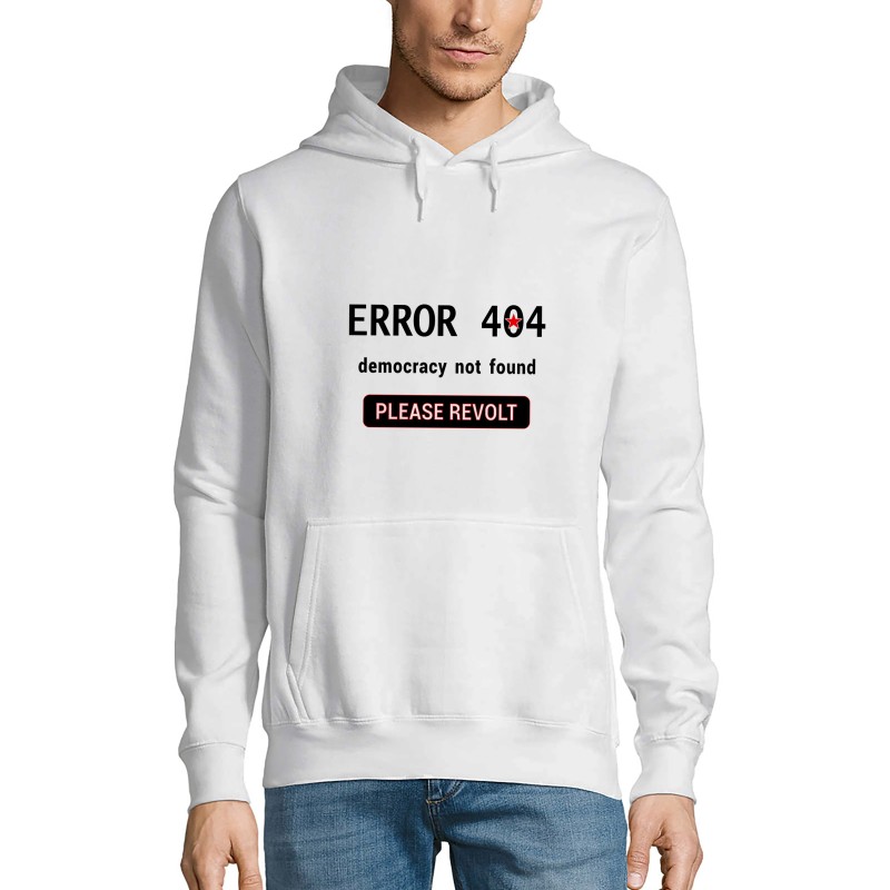 error 404 democracy unisex hoodie