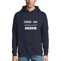 error 404 democracy Φούτερ με κουκούλα
