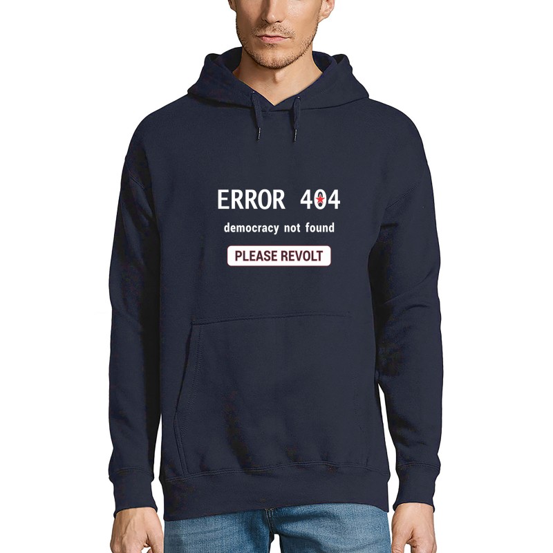 error 404 democracy unisex hoodie