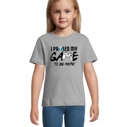 Kids t-shirt i paused my game to be here!