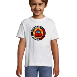 Eat Sleep Impostor Repeat, Among Us Unisex kids t-shirt